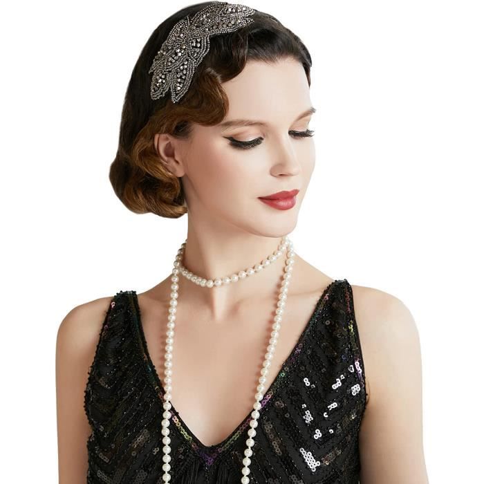 Accessoire De Coiffure - 1920S Bandeau Femme Serre-Tête Gatsby