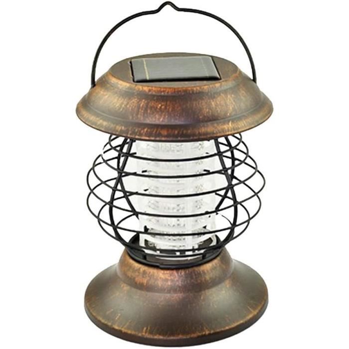 Anti Moustique Exterieur, 2 En 1 Solaire Lampe Anti Moustique USB Rechargeable Lumière LED Avec