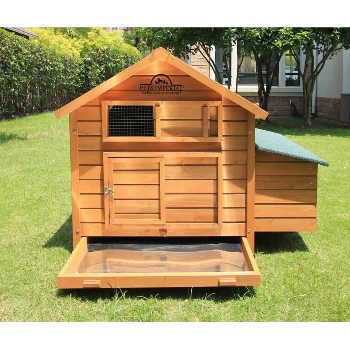 Pets Imperial® Poulailler Clapier en Bois Savoy Avec Nichoir 
