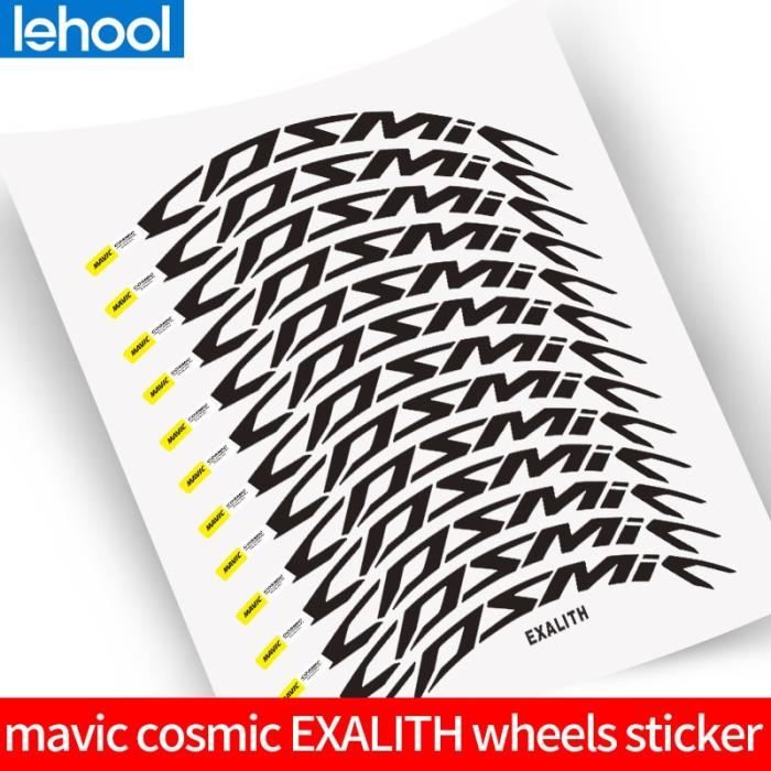 Bright white Autocollants de jante pour mavic cosmic Pro carbon EXALITH 40C 40 50mm ensemble de deux roues de bicyclette de route Cdiscount Sport