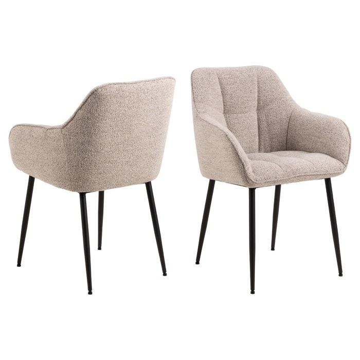 Brenda chaise de salle à manger avec accoudoirs beige. Brenda chaise de salle à manger avec accoudoirs beige.