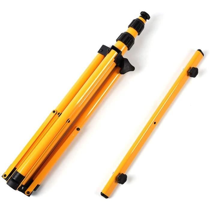 Jiubiaz Trépied Télescopique Pour Projecteur De Chantier, Trépied LED, Trépied En Acier, Lampe De Travail, Projecteur, Trépied Réglable En Hauteur Jusqu'à 1,60 M (support Individuel