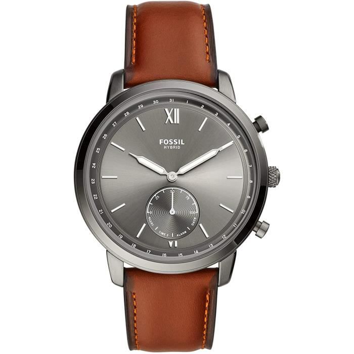 MONTRE BRACELET Fossil Montre connectée Hybride Neutra pour Homme - en Cuir  - Marron212 , - Achat/vente montre - Cdiscount