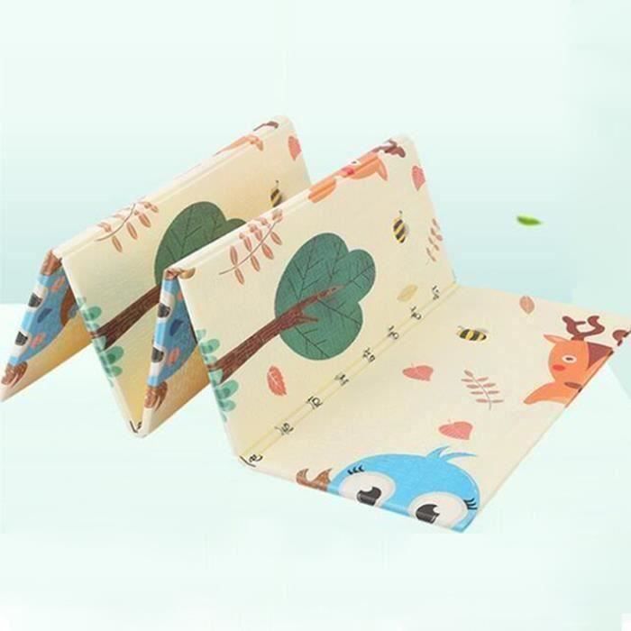 Tapis D Eveil Bebe Tapis De Jeu Pliable Xpe Doubles Cotes Tapis De Escalade De Puzzle 150 180 1cm Tapis Imprime Bluebird Et Animau Cdiscount Puericulture Eveil Bebe