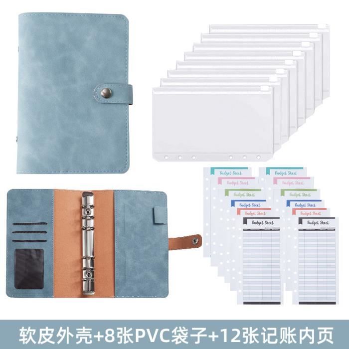 Classeur Budget A6 Cuir Synthétique 28 Pièces – Enveloppes, Cartes, Étiquettes & Accessoires Voyage & Organisation