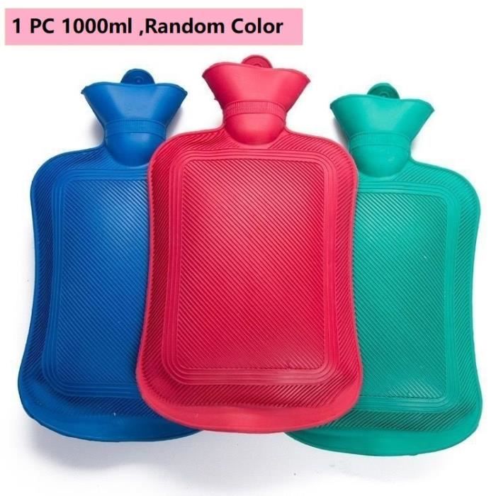 Mini Bouillotte 240 Ml Silicone + Housse Amovible Rose - Soulagement Douleurs Dos, Cou, Ventre - Cadeau Enfant Femme