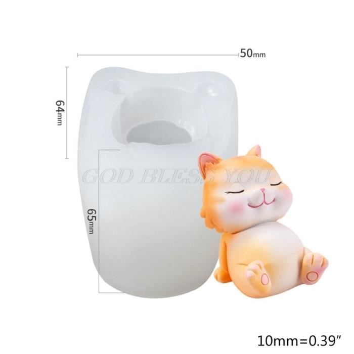 Moule Resine Cristal Epoxy Moule 3d Chat Gateau Chocolat Silicone Moule Bricolage Artisanat Aromatherapie Bougie A La Type 44 Cdiscount Maison