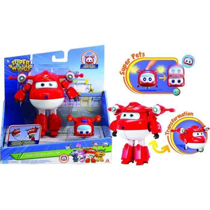SHOT CASE SUPER WINGS TRANSFORMING JETT SUPERCHARGE + FIGURINE