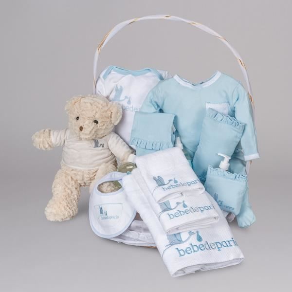 Layette Bebe Spa Bebe Pleine Bebedeparis Bleu Panier Cadeau Nouveau Ne Cdiscount Pret A Porter
