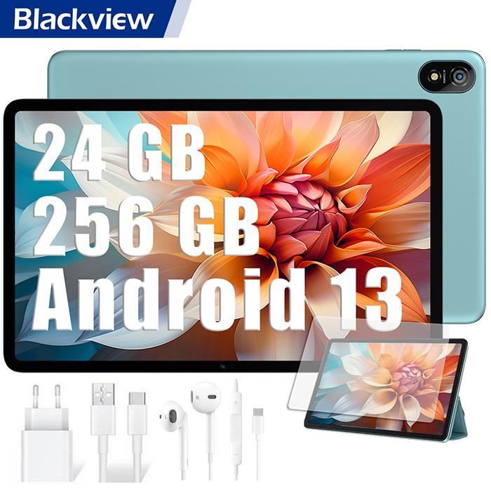 Blackview Tab 18 Tablette Tactile 11.97 pouces Android 13 2.4G+5G Wifi, RAM  24 Go ROM 256 Go-SD 1 To 8800mAh Tablette PC - Vert - Cdiscount Informatique