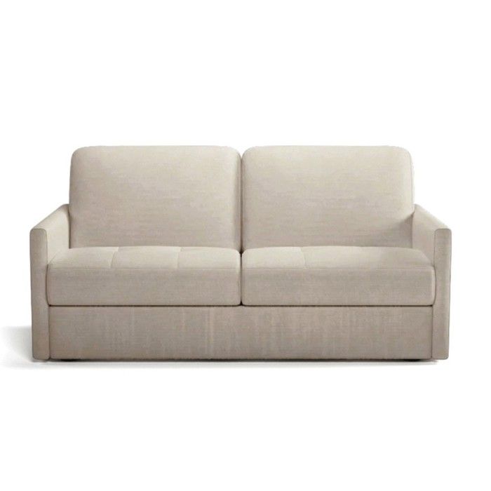 CALICOSY - Canapé 3 places convertible en tissu Matelas 14cm - COSENZA - Beige CALICOSY - Canapé 3 places convertible en tissu Matelas 14cm - COSENZA - Beige