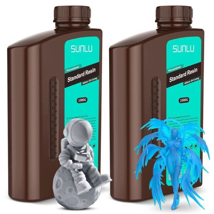 Résine 3D NOVA3D Ultra Claire Lavable à L'Eau - 1000g Pour Impression Haute Précision - Anti-Jaunissement