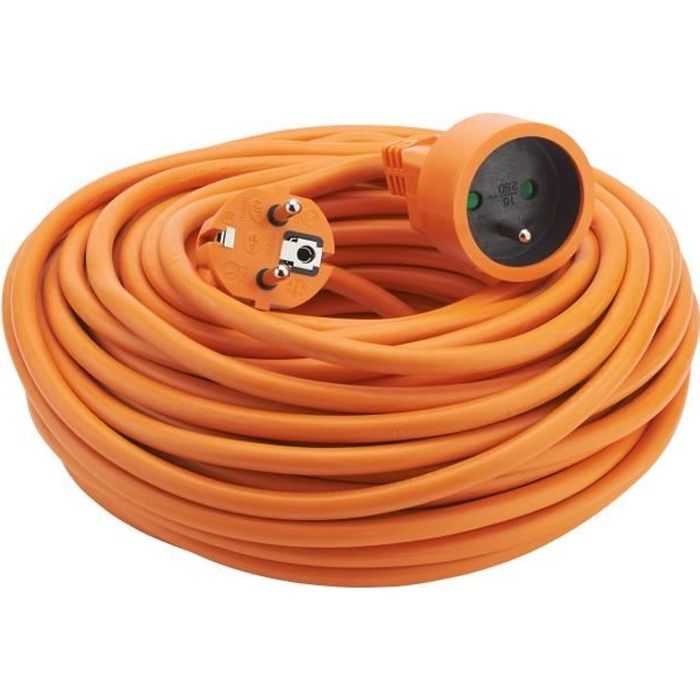 Rallonge électrique de jardin câble 2x1.5mm2 de 25m | Sanifer