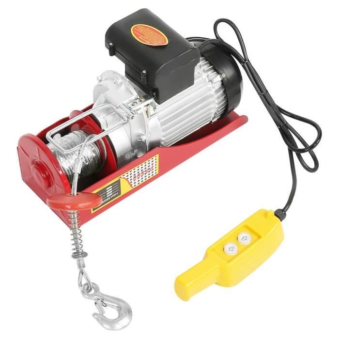 Treuil Électrique 220V 1050W 300/600kg - Palan Levage Avec Télécommande Et Câble Acier