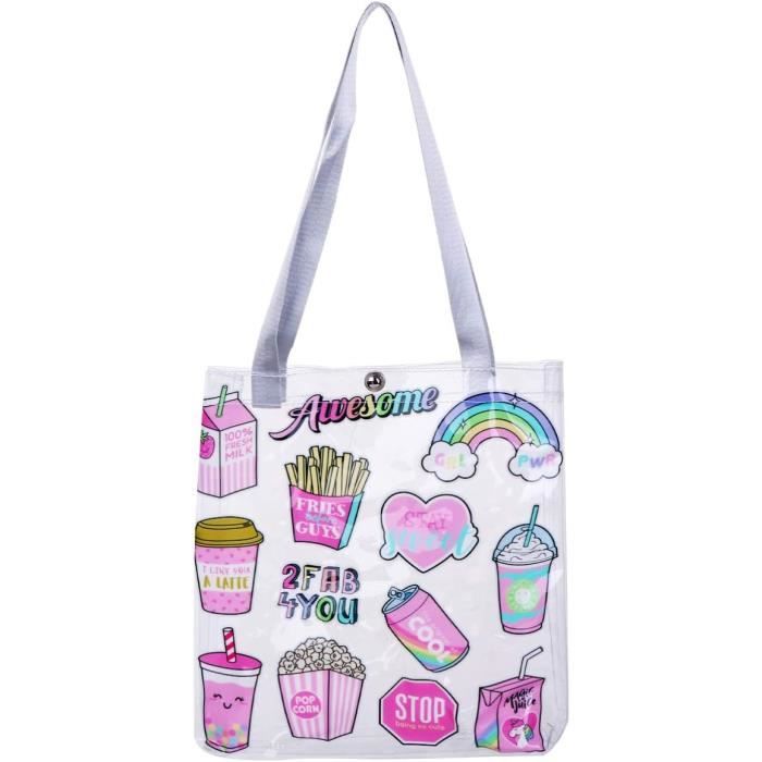 Sac Fourre-Tout Transparent Approuvé Stades 30,5 X 30,5 X 15,2 Cm - Sac Sécurité PVC Noir Pour Concerts, Sports Et Travail