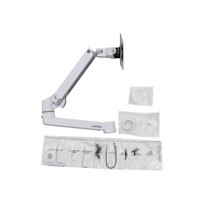 Bras support décran – Ergotron – Moniteur – Blanc – 1134 kg Max – 1 Display Supporté