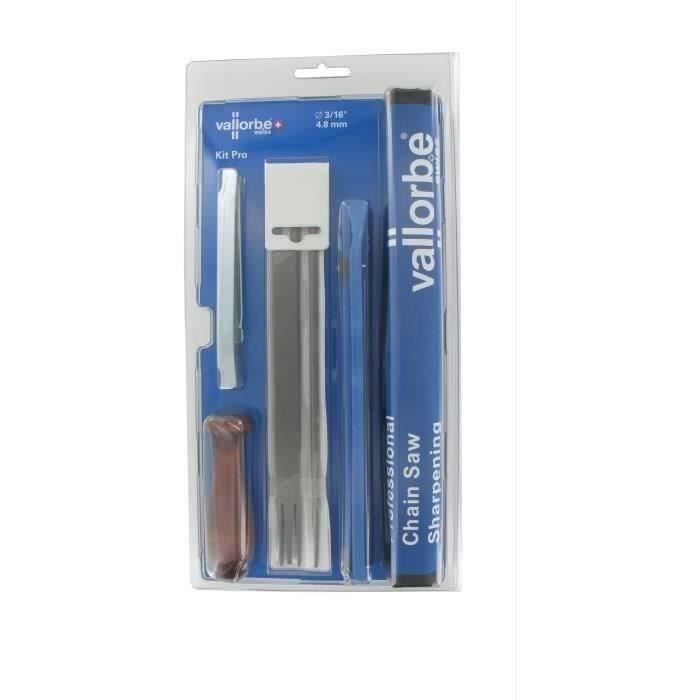 Blister VALLORBE comprenant trois limes rondes Ø 3/16 (4,8 mm) pour chaînes