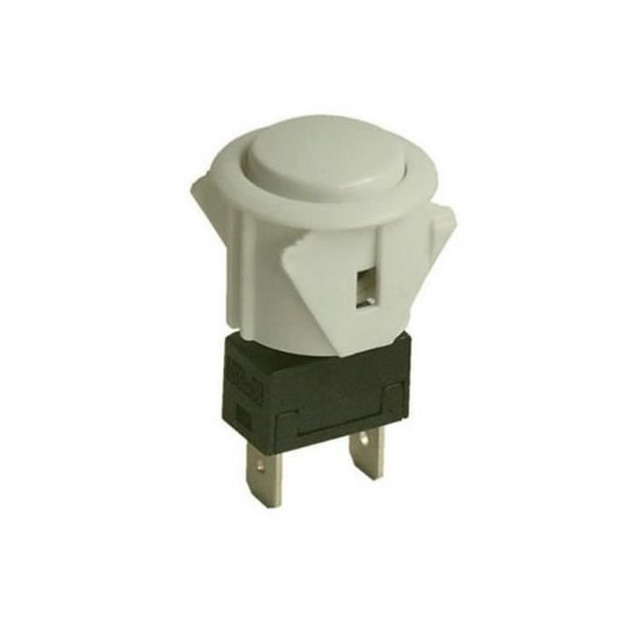 Bouton interrupteur unipolaire pour four et cuisinière - Marque FAURE - Modèle CG5038W - Blanc