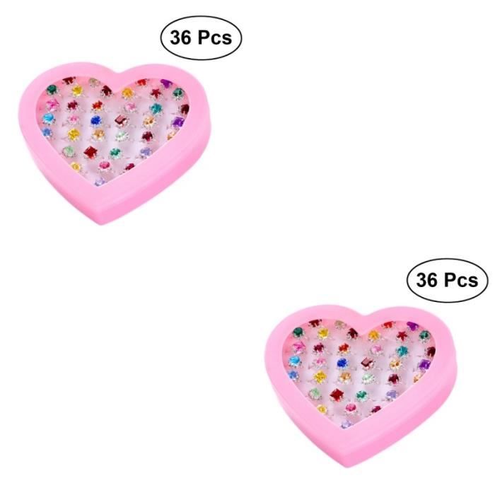 ShellKingdom Lot De 24 Bagues Réglables Pour Fille - Bagues De