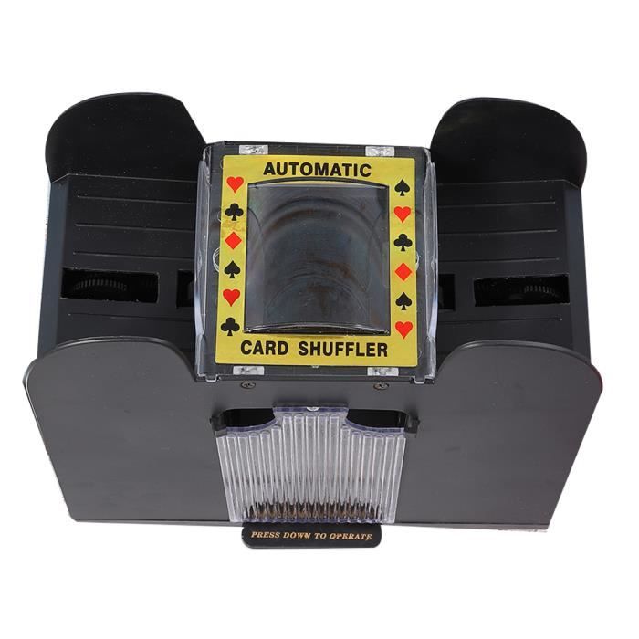 Mélangeur de cartes manuel | Machine de poker pour cartes, 2 jeux de porte- cartes - Système facile à manivelle - Mélangeur de cartes de casino pour blackjack, poker, Texas Kumprohu