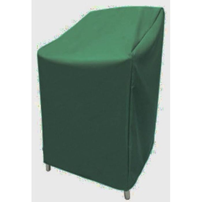 Housse pour fauteuil chaises de jardin (empilées) 90x80cm vert HB-ELITE