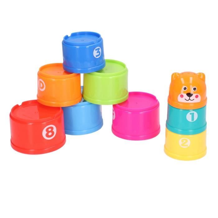 10 Pcs Tasses Empilables Jeu - Jouet D'Apprentissage De Blocs