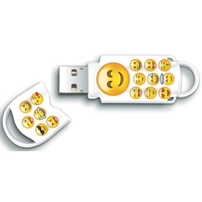 Cle USB - INTEGRAL - EMOJI - 16 Go - Jaune