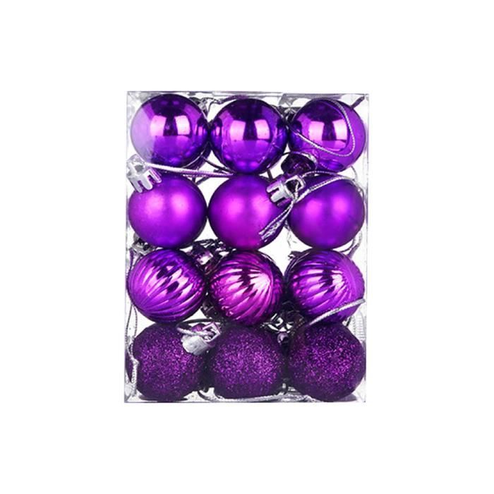 Boules de noël dorées 44 pièces, boules en plastique galvanisé de 3 à