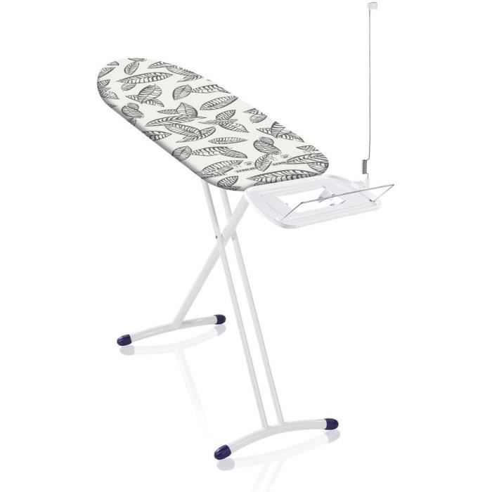 Leifheit 72592 Table à repasser AirBoard Express Solid L Maxx, avec housse Perfect Steam, ajustable avec repose-fer fixe