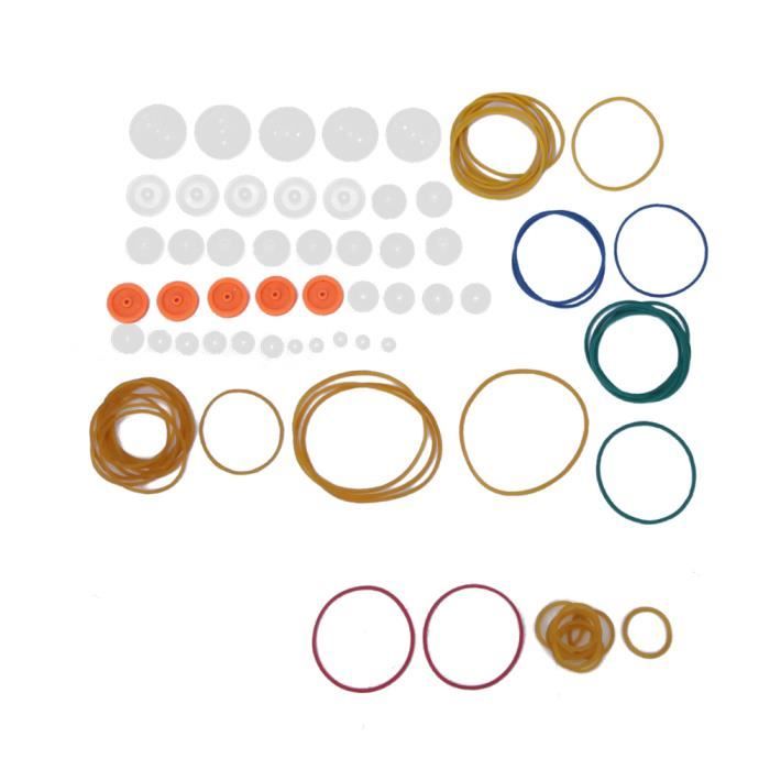 Kit 84 Pièces Poulies Et Courroies En Caoutchouc - Pour Bricolage, Modélisme, Projets Mécaniques