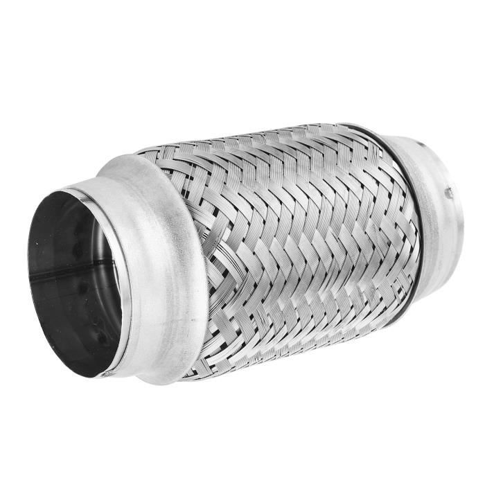 Tuyau Flexible Pour échappement – 45 X 200 X 300 Mm – Universel Voiture, Camion, Bus – Argent – Réduction De Bruit