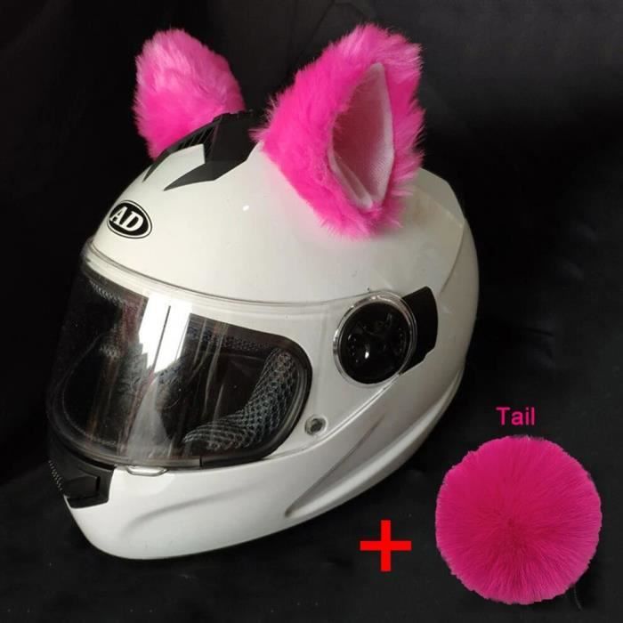 Housse Casque Moto Peluche Lapin Blanc Omoojee - Décoration Amusante Et Fun