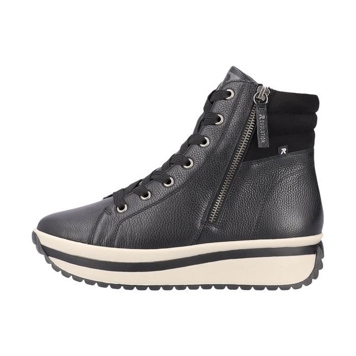 Rieker Basket Montante Cuir Rieker Revolution Castor - Noir