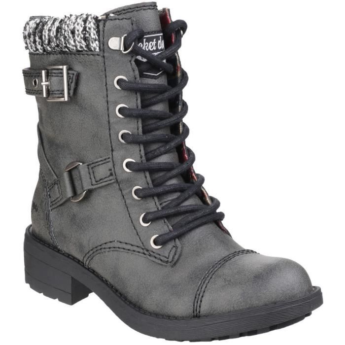 Bottes Femme Rocket Dog Noir Similicuir 100 Synth tique