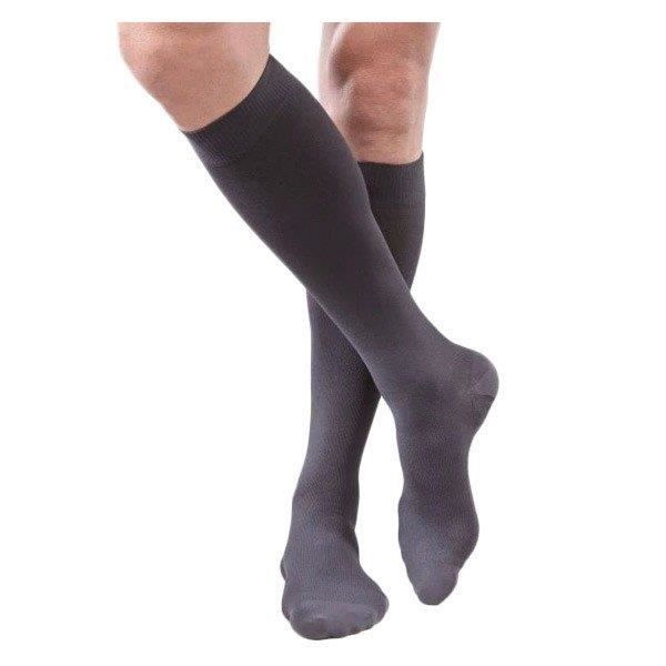 chaussettes de compression médicale pour homme - gibaud venactif - optimum fine tencel - classe 2 - anthracite