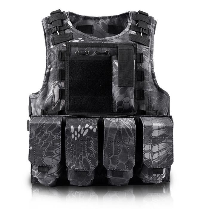 Gilet Tactique Enfant - Protection Plein Air Ajustable | Jeux Tir Randonnée Militaire