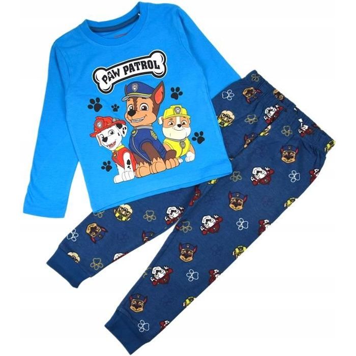 Ensemble pyjama PAT PATROUILLE enfant garçon 100% coton bleu Paw Patrol  Bleu - Cdiscount Prêt-à-Porter