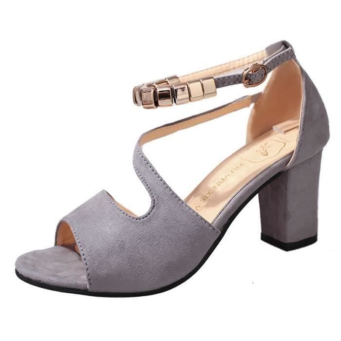 WINJIN Chaussures Femme Été Sandales Compensées Femmes Tongs Femmes Chaussures De Plage à Talons