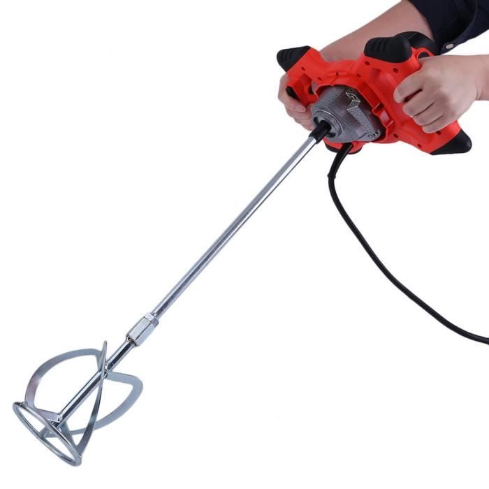 Malaxeur Électrique 2600W 6 Vitesses - Mélangeur Ciment, Plâtre, Peinture, Mortier