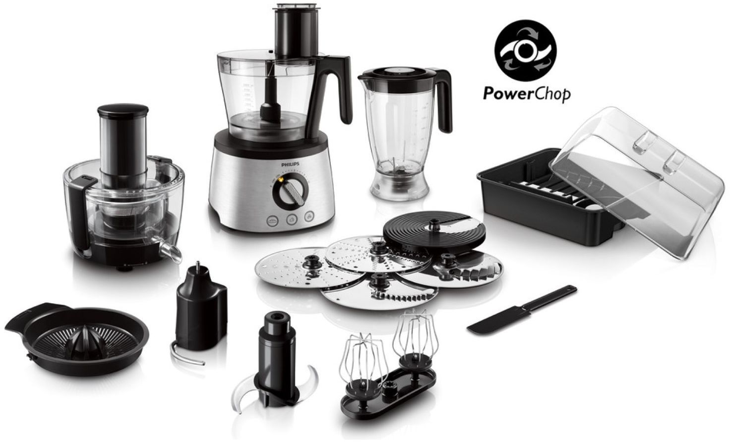 Robot de cuisine 6-en-1 - PHILIPS - HR7778/00 - 1300 W - 3,4 L - Inox