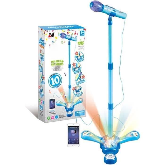 Micro Enfant sur, Jouet Fille 3-8 Ans, Karaoke pour Chanter Pied, Machines Anniversaire Set avec Microphones( ..