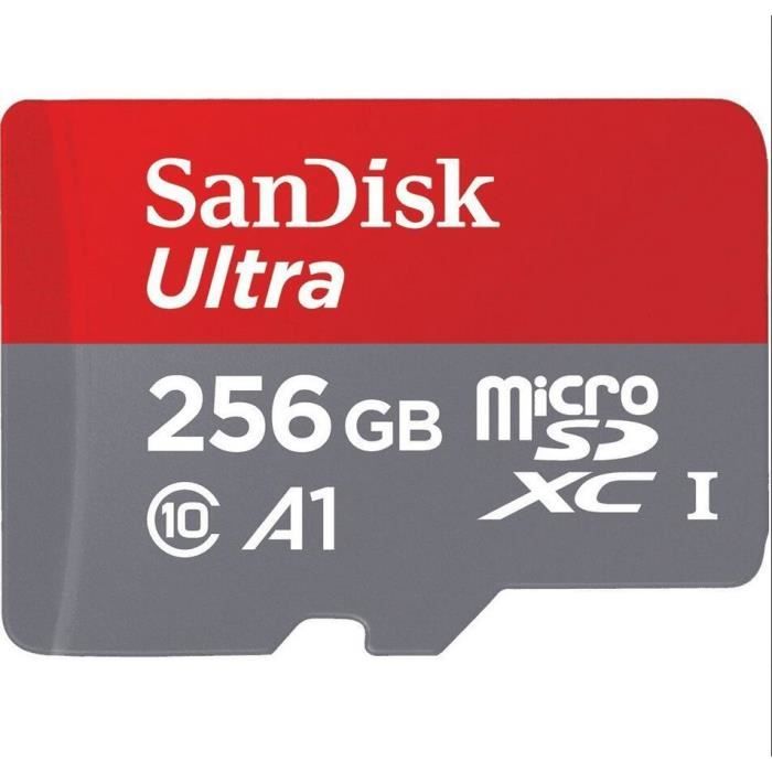 Carte mémoire micro SDXC SanDisk Ultra 256Go A1 95Mo/s Class