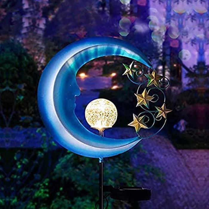 Lampes Solaires Jardin GiReich Boule Verre LED - Étanche IP55, Décoration Extérieur Lumineuse