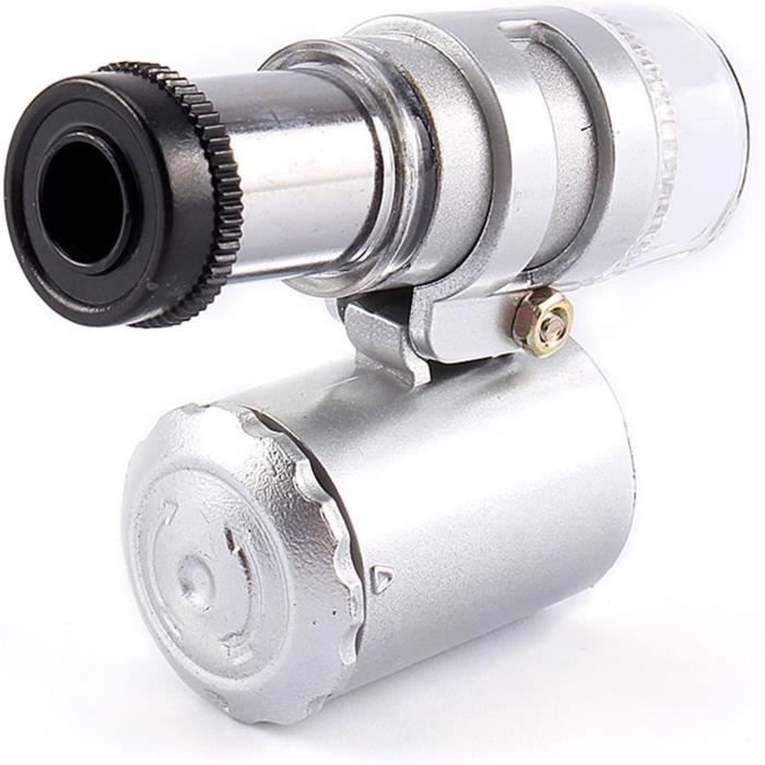 Microscope 60X, Mini Loupe 60X, Catégorie Microscope De Poche Bijoux Loupe Loupe Le Verre Peut