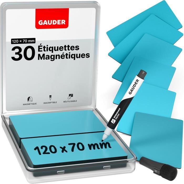 Étiquettes Magnétiques Effaçables 75x75mm - Pour Tableaux Blancs Et Frigos