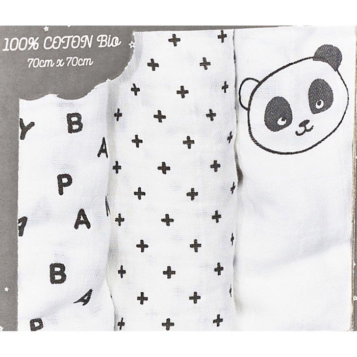 Langes En Coton Bio Blanc Pour Bébé – Multifonction, Doux Et Lavables