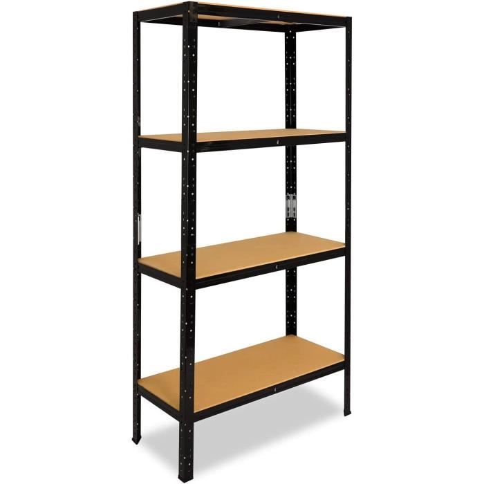 shelfplaza® 200x50x40cm Black Étagère Charge Lourde/Meuble Etagere