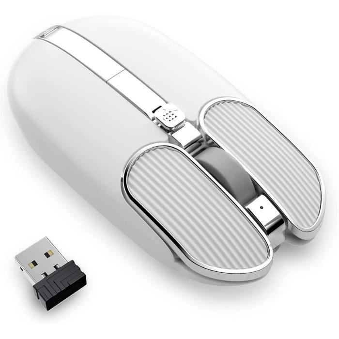 Souris Sans Fil Rechargeable Inphic - Silencieuse, 1600DPI, Compatible PC Et MAC, Neuf