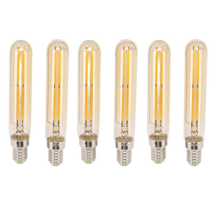 Tbest Ampoule tube LED Lot de 6 ampoules tubulaires LED 4 W E14 2300 K