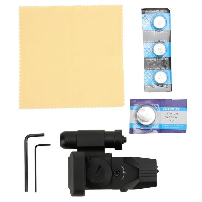 Accessoire Tir Précision Pliable Viseurs à Fibre Optique Rabattables - Points Vert Et Rouge - Réglage Sans Outil - Pour Rails Picatinny Mire Fibre Optique Verte Rouge